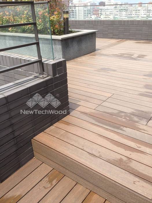 台北市1F及RF公設木地板(RF), 新綠境實業有限公司 新綠境實業有限公司 Roof terrace Wood-Plastic Composite