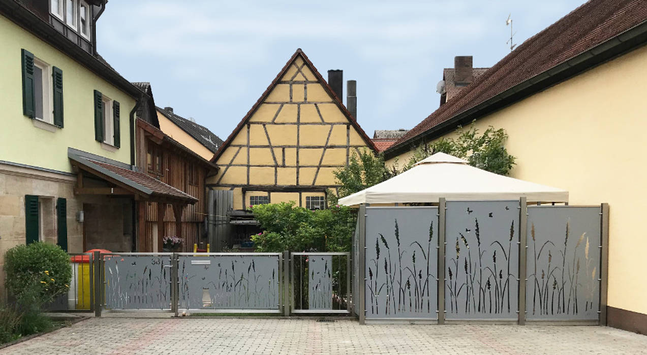 Edelstahl sichtschutz im landstil homify