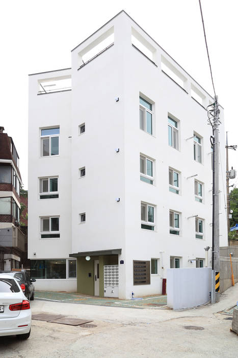 Microhousing Lime, OUA 오유에이 OUA 오유에이 Domki małe Wzmocniony beton