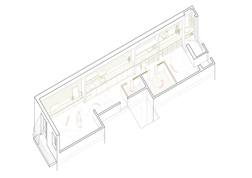 Axonometria MANGRANA arquitectes Casas unifamiliares