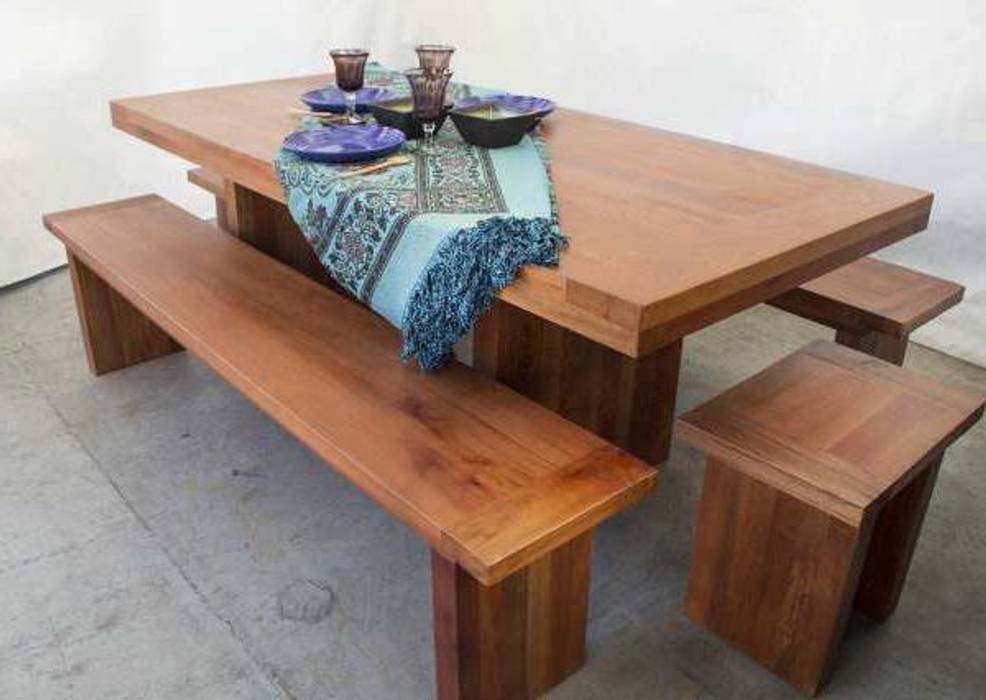 Mesa para terraza, Noble&Rustico Noble&Rustico Ruang Makan Gaya Rustic Kayu Wood effect Tables