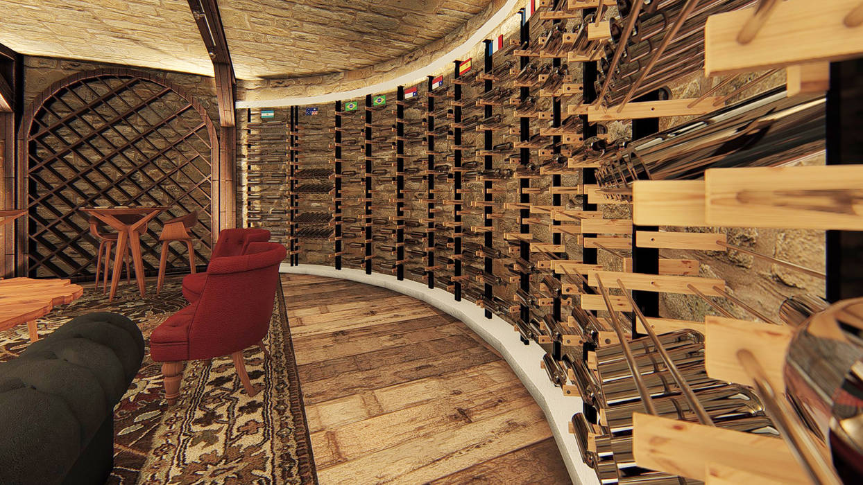 ESTILO, MODERNIDADE E SOFISTICAÇÃO, 🔴 8HAUS - ARQUITETOS ASSOCIADOS 🔴 🔴 8HAUS - ARQUITETOS ASSOCIADOS 🔴 Wine cellar