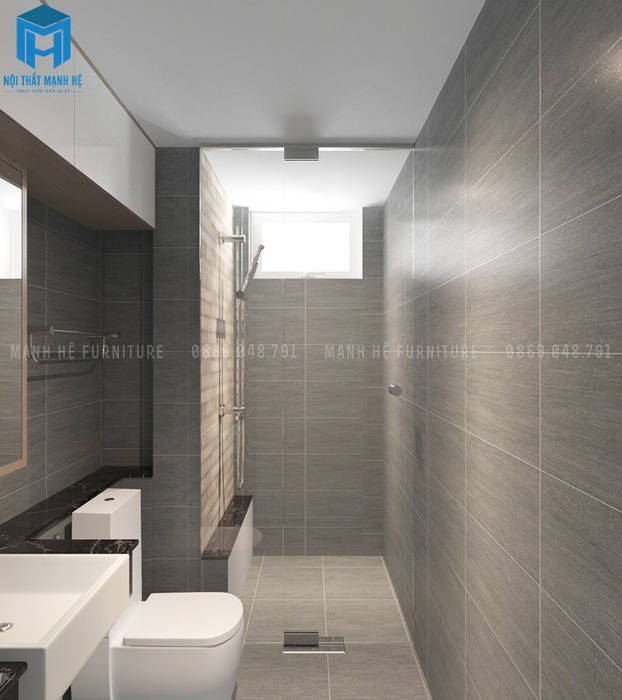 Nội thất phòng tắm khá sang trọng Công ty Cổ Phần Nội Thất Mạnh Hệ Phòng tắm phong cách hiện đại