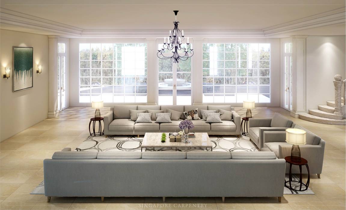 Colonial Style At Ringwood Road Colonial Style Living Room By