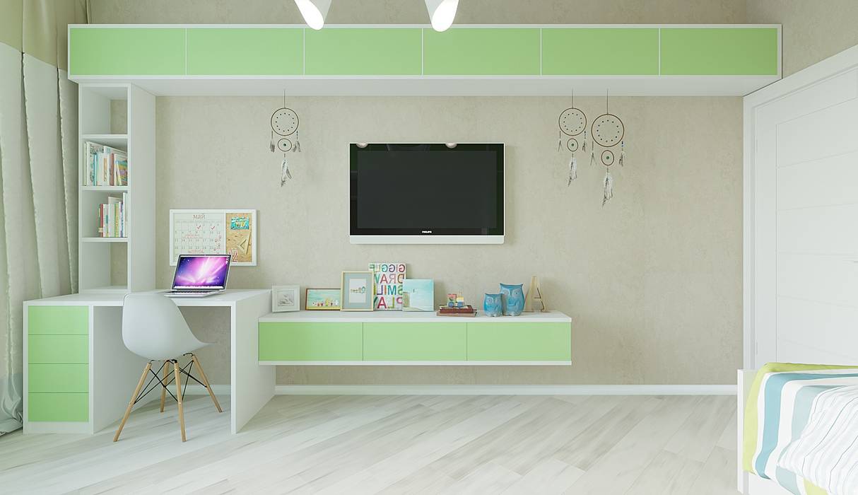 Дизайн квартиры в ЖК Вишневый сад, YZ-design YZ-design Boys Bedroom Chipboard