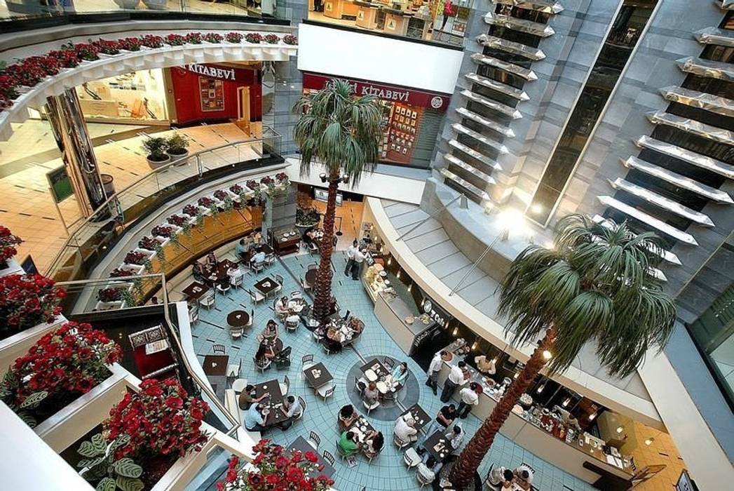 Bakırköy Town Center 120x60 Granit Uygulama, Profilli Alçıpan Taş Yünü Tavan, Vip Dekorasyon Vip Dekorasyon Espacios comerciales Centros Comerciales