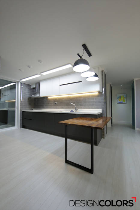 은평구 구산동 구산브라운스톤 아파트인테리어 34평, DESIGNCOLORS DESIGNCOLORS Cocinas de estilo moderno