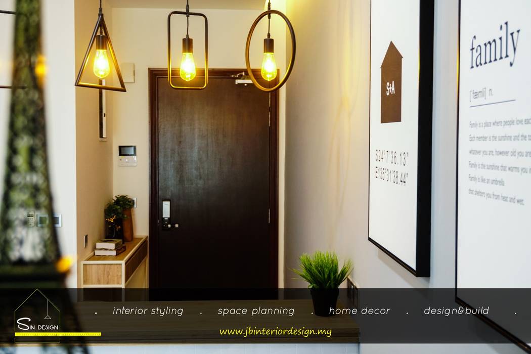 Paragon Suites@CIQ | Block A | Town | Johor Bahru | Condominium, SIN Design Studio SIN Design Studio Country style corridor, hallway& stairs