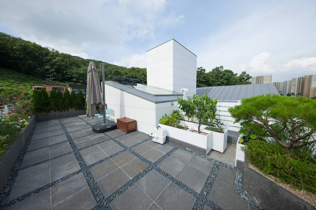 자곡동 J씨 하우스, designforn designforn Roof Tiles