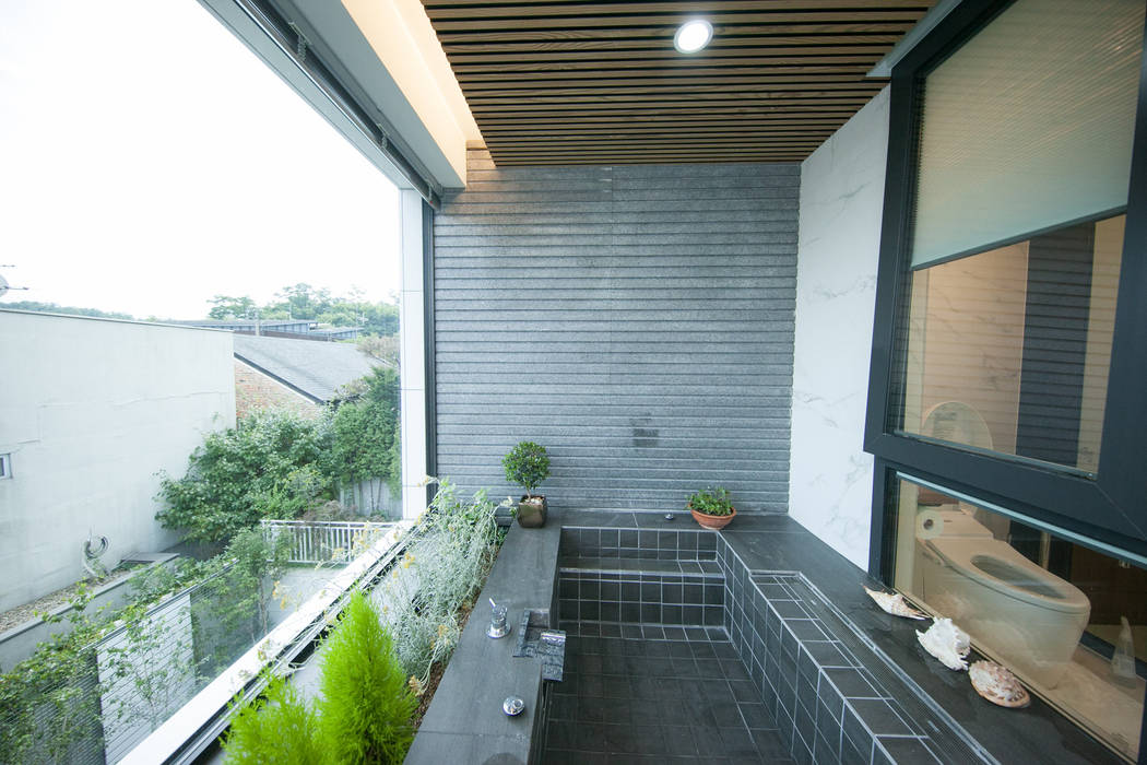 자곡동 J씨 하우스, designforn designforn Modern bathroom Tiles