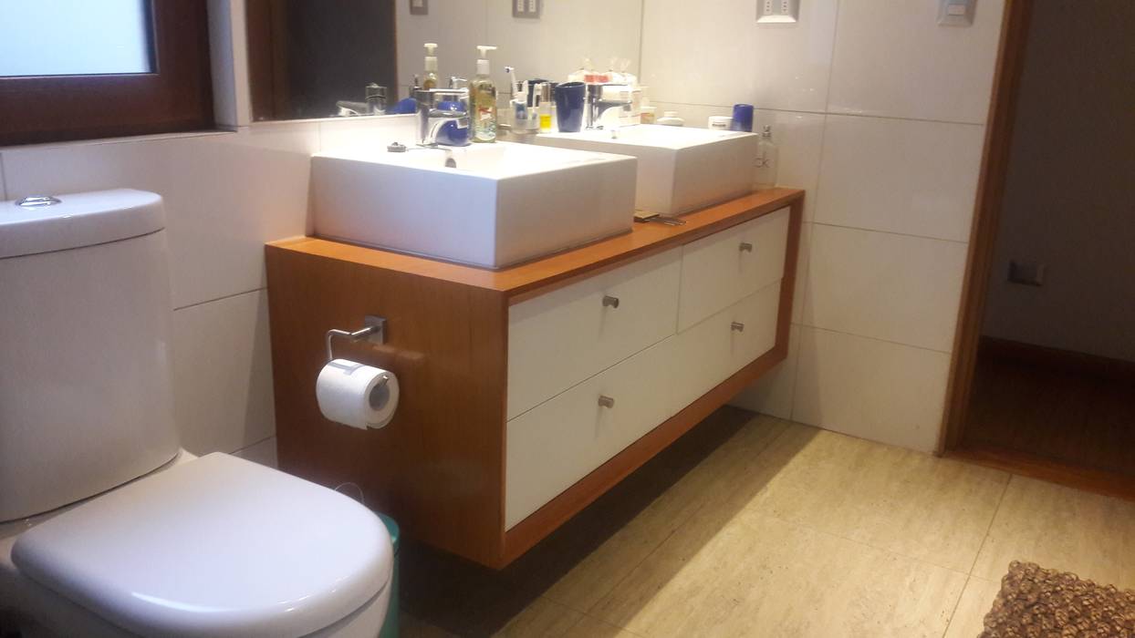 Muebles de Baño por SIMPLEMENTE AMBIENTE, SIMPLEMENTE AMBIENTE mobiliarios hogar y oficinas santiago SIMPLEMENTE AMBIENTE mobiliarios hogar y oficinas santiago Baños modernos Madera Acabado en madera