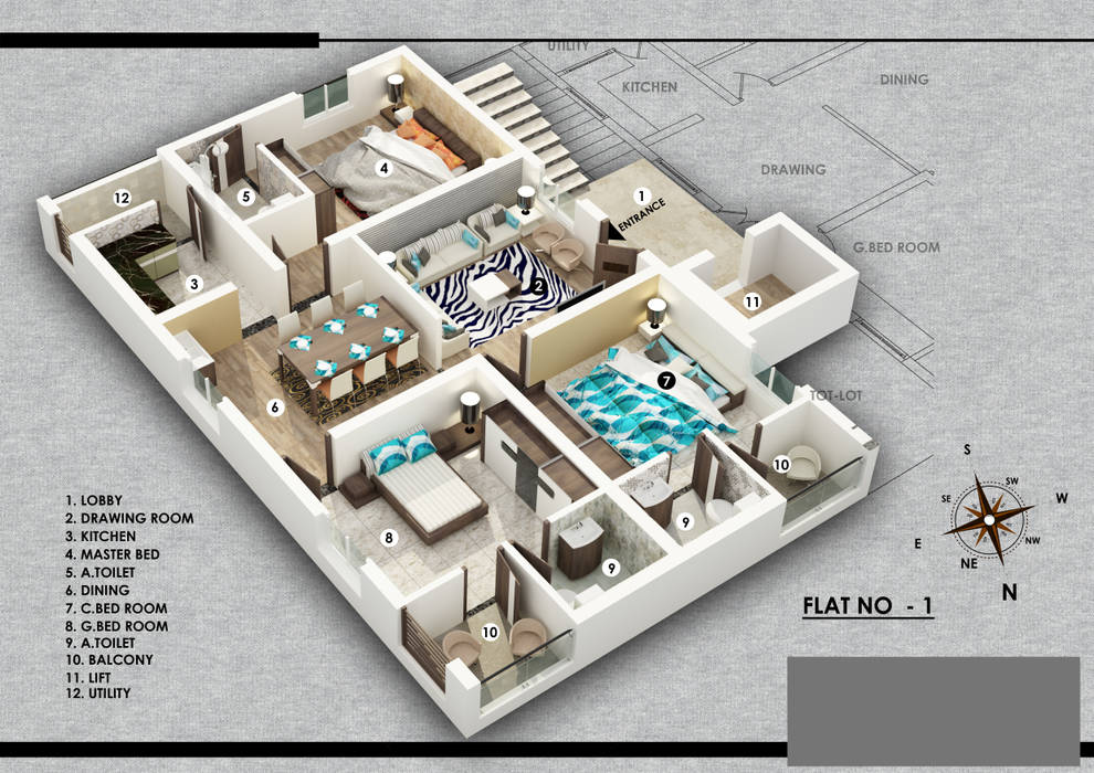 APARTMENTS IN TIRUAPTHI , KEYSTONE DESIGN STUDIOS KEYSTONE DESIGN STUDIOS Casas multifamiliares