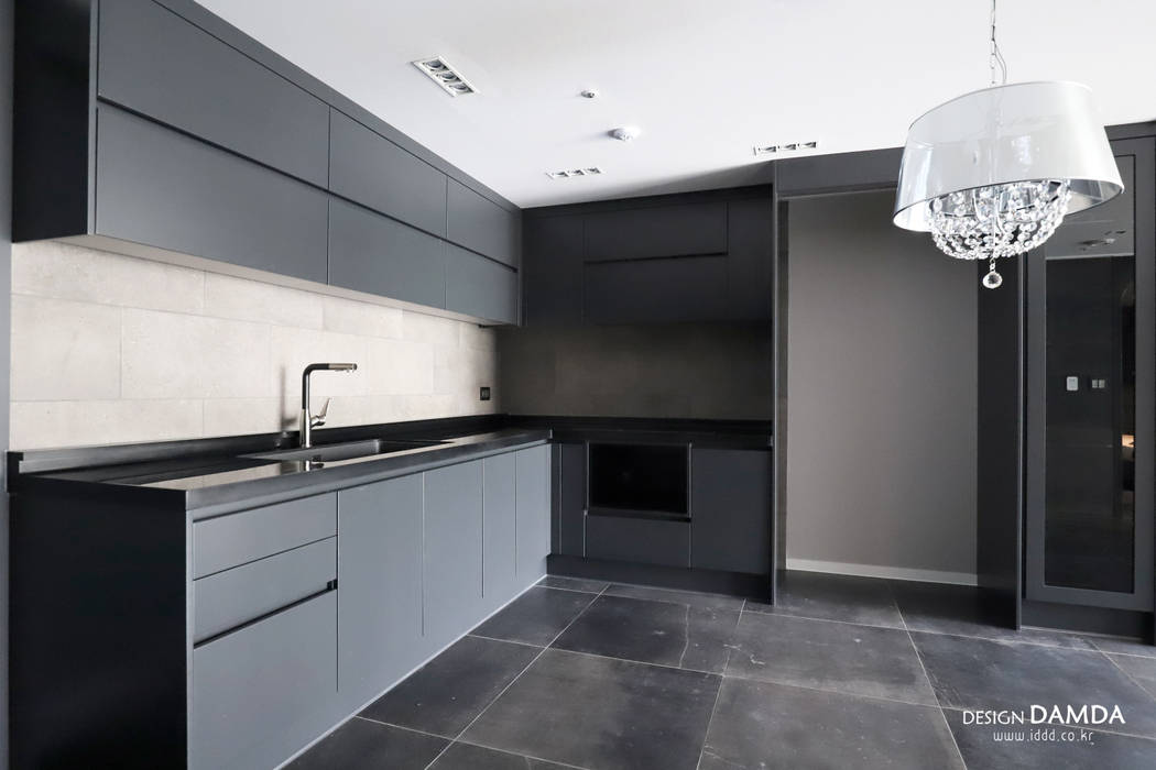 하남시 덕풍동 더샵센트럴뷰 34평, 디자인담다 디자인담다 現代廚房設計點子、靈感&圖片
