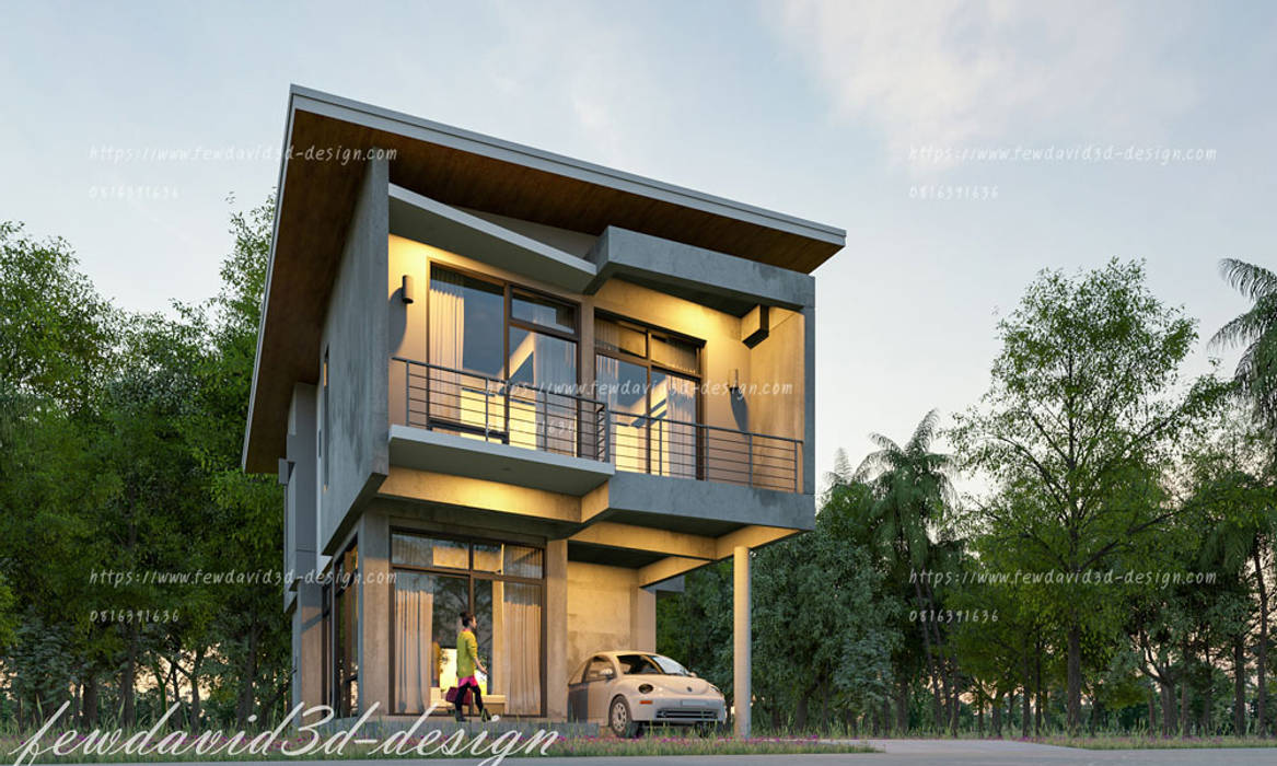 ผลงานการออกแบบบ้านพักอาศัย2ชั้น ปุณวิถี 43 สุขุมวิท101 กรุงเทพฯ, fewdavid3d-design fewdavid3d-design