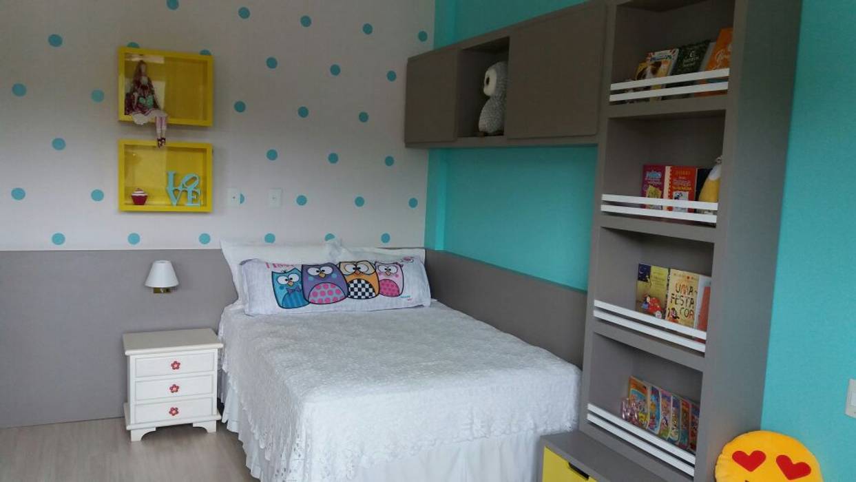 Cabeceira da cama Rita Corrassa - design de interiores Quarto de criançasCamas e berços MDF Turquesa quarto de criança,menina,decoração infantil