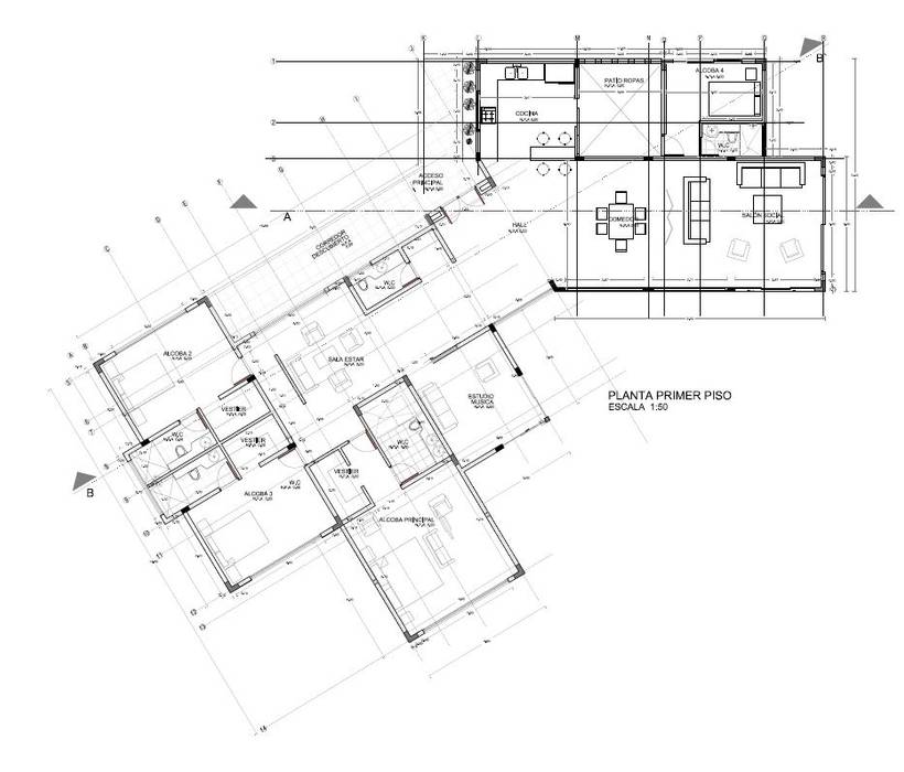 CASA PILOTO. Vivienda unifamiliar campestre. Hincapie Idarraga Estudio