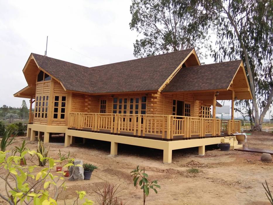 Log Home ติดมอเตอร์เวย์, Sukjai Logcabin Partnership Sukjai Logcabin Partnership บ้านไม้ ไม้จริง Multicolored