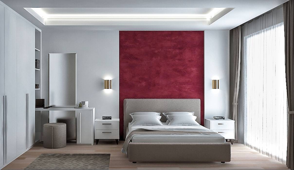 Yatak odası tasarım fa fehmi akpınar i̇ç mimarlık minimalist yatak