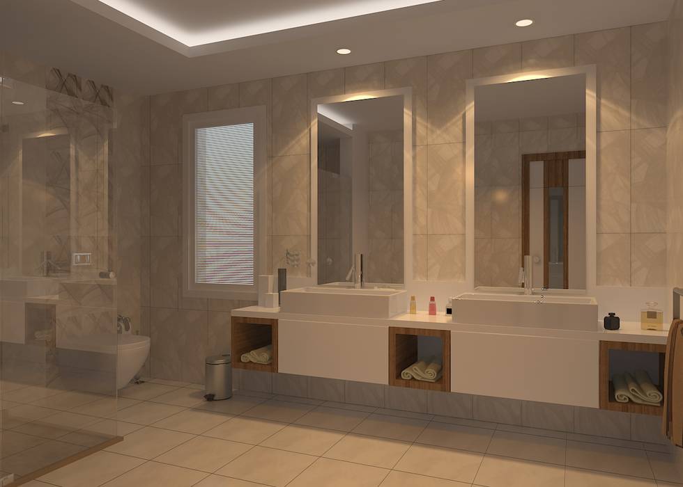 Bodrum Ev Tasarımı, ŞEBNEM MIZRAK ŞEBNEM MIZRAK Modern Banyo Ahşap Ahşap rengi