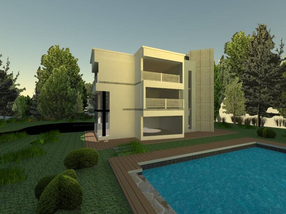 piscina OBS DISEÑO & CONSTRUCCION. Casas campestres Concreto reforzado casa de campo