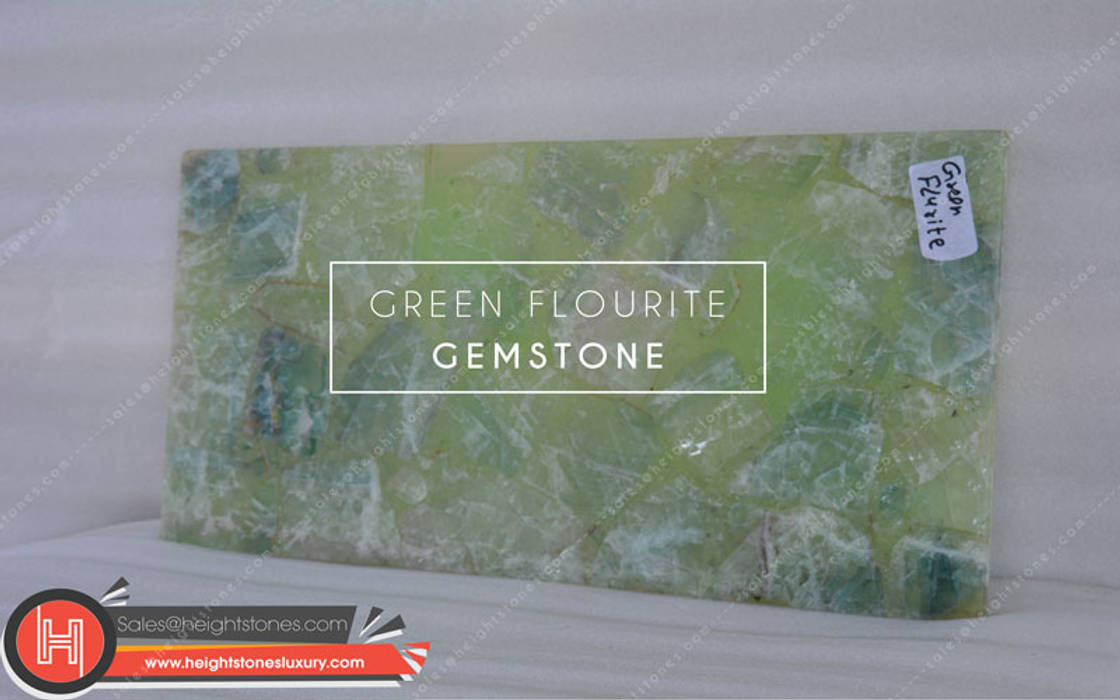 Green Fluorite slabs - height stones luxury, Height Stones Height Stones Comedores de estilo clásico Piedra Mesas