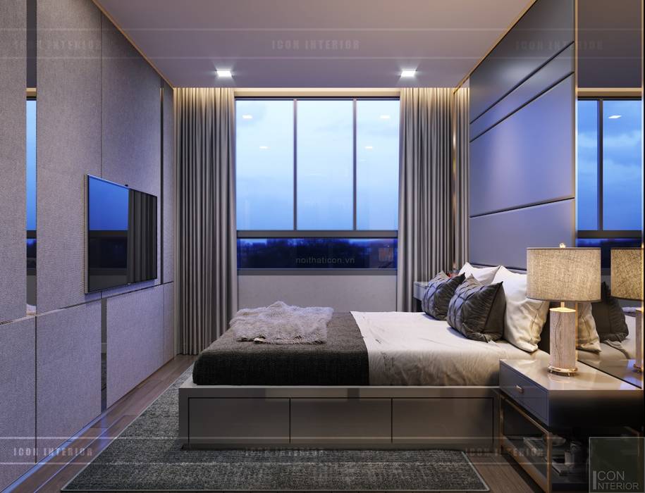 Thiết kế nội thất căn hộ Richstar Novaland - Phong cách hiện đại, ICON INTERIOR ICON INTERIOR Quartos modernos