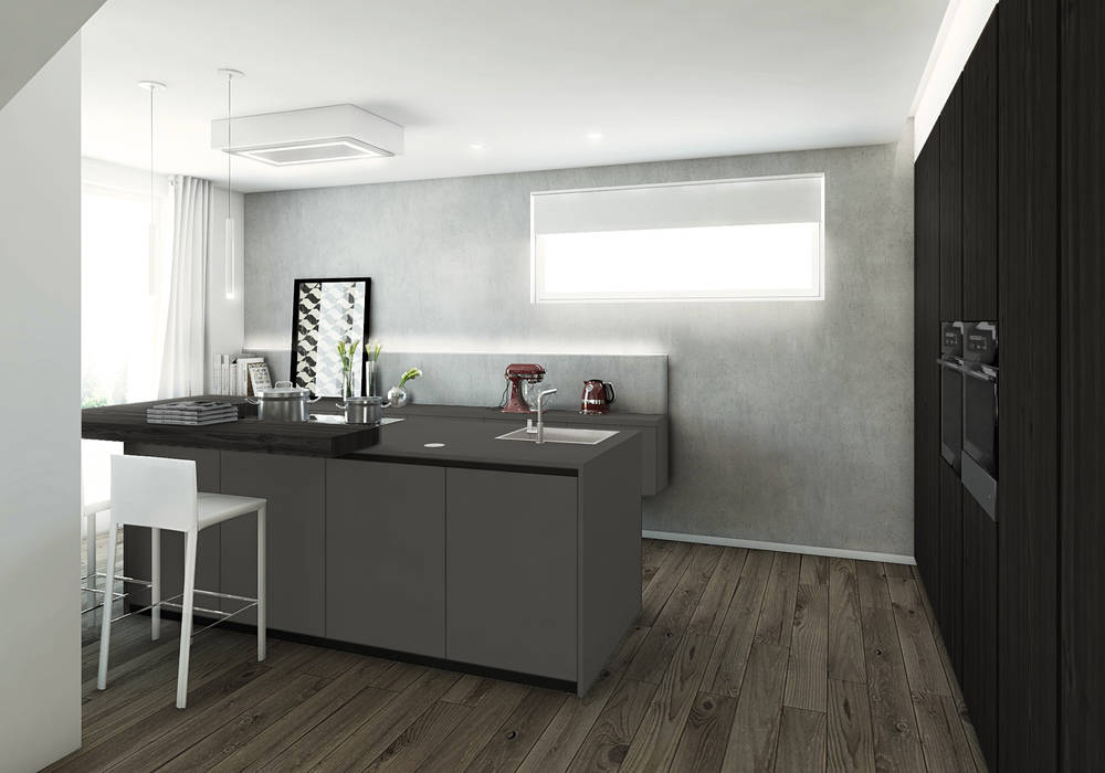 Un appartamento all'insegna del design, Bfarredamenti Bfarredamenti Built-in kitchens