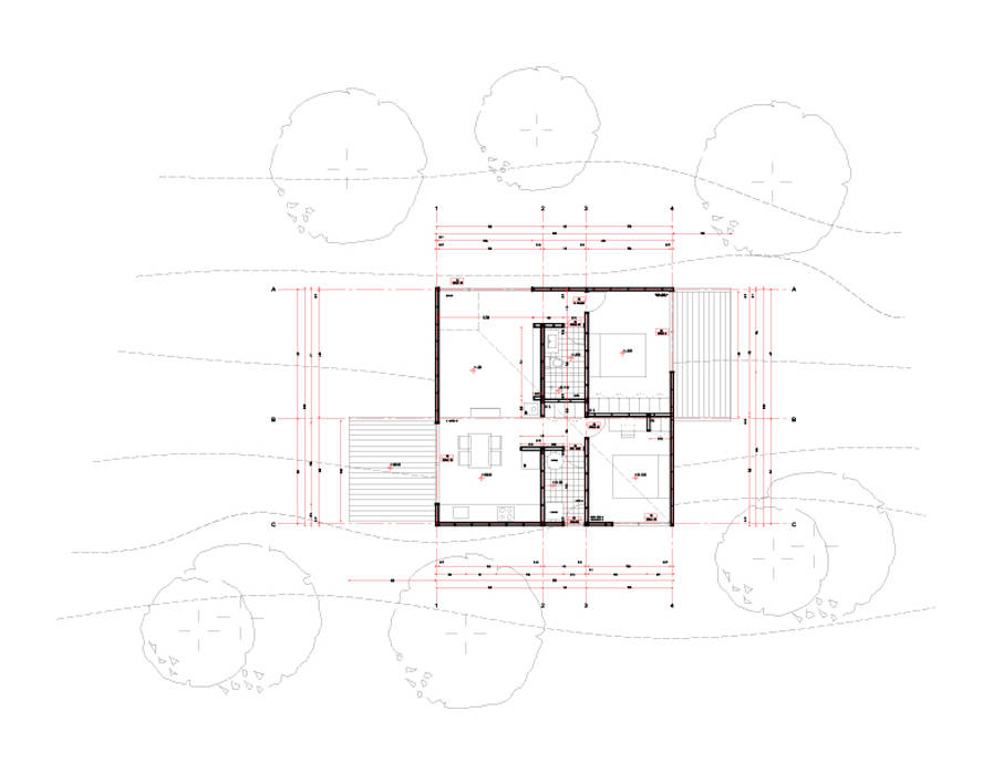 Refugio en medio de un bosque, mutarestudio Arquitectura mutarestudio Arquitectura モダンな 家