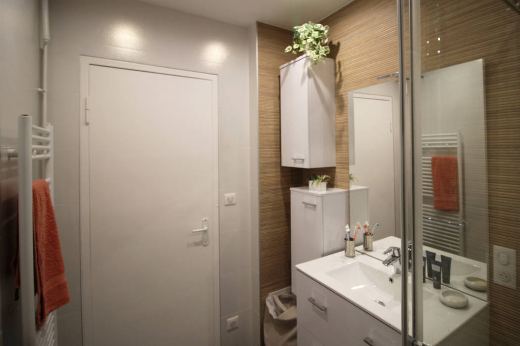 SALLE DE BAIN A STRASBOURG, Agence ADI-HOME Agence ADI-HOME Modern style bathrooms Ceramic