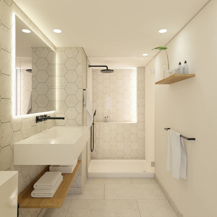meta.atelier Bagno minimalista Bianco