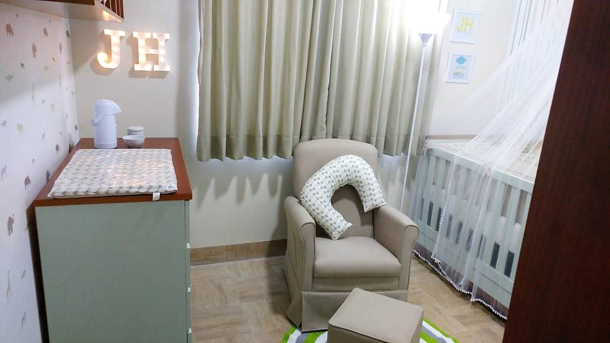 Quarto de bebê , Barbara Oriani Arquiteta Barbara Oriani Arquiteta ห้องนอนขนาดเล็ก คอนกรีต
