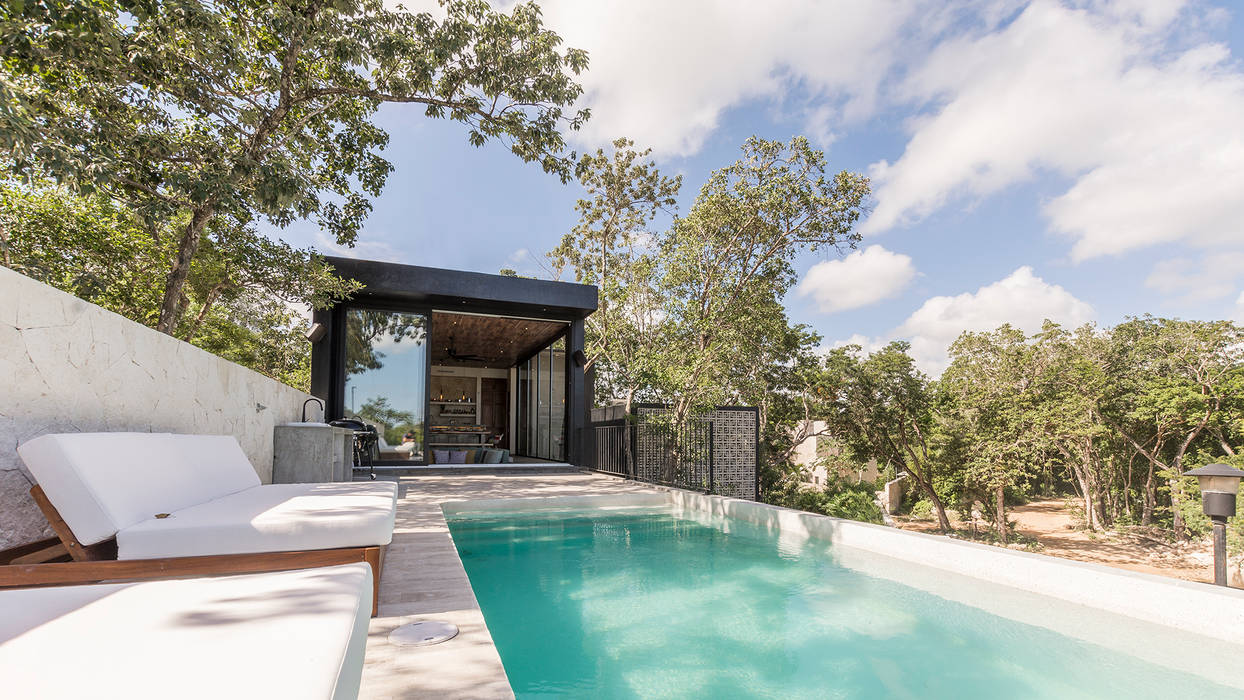 Villa Lagu Tulum, Obed Clemente Arquitecto Obed Clemente Arquitecto Garden Pool Concrete