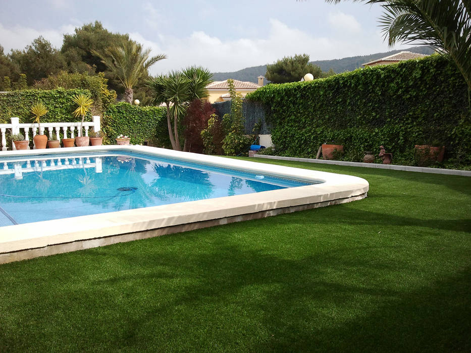 Césped artificial Feelgood®, la mejor solución para zonas de piscina, Albergrass césped tecnológico Albergrass césped tecnológico Garden Pool
