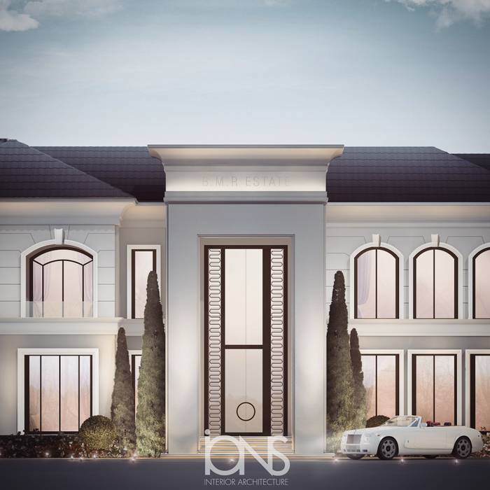 Simple yet Sophisticated Architecture Design, IONS DESIGN IONS DESIGN فيلا حجر Luxury interior,architecture design,exterior design,Dubai,Qatar,Best house design,USA,villa design,palace design,America,Southern America,Home design