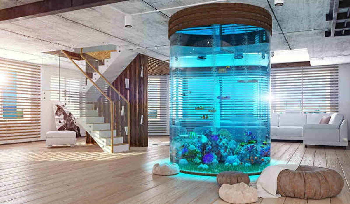 Acryl Aquarium Rund, Zylinder Aquarium, Manufaktur von Doberstein Manufaktur von Doberstein สระว่ายน้ำ พลาสติก