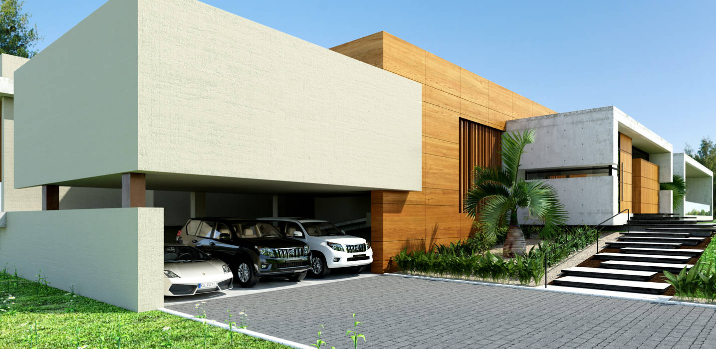 ​Área de garajes / Casa Conjunto residencial Las Victorias / Ibagué - Colombia Taller 3M Arquitectura & Construcción Condominios Concreto