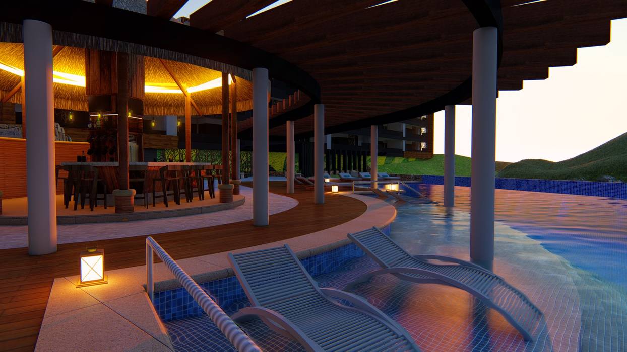 Departamentos en Huatulco, DISARQ ARQUITECTOS DISARQ ARQUITECTOS Infinity pool