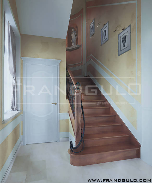 Частная усадьба в лучших традициях классики, Frandgulo Frandgulo Pasillos, vestíbulos y escaleras de estilo clásico