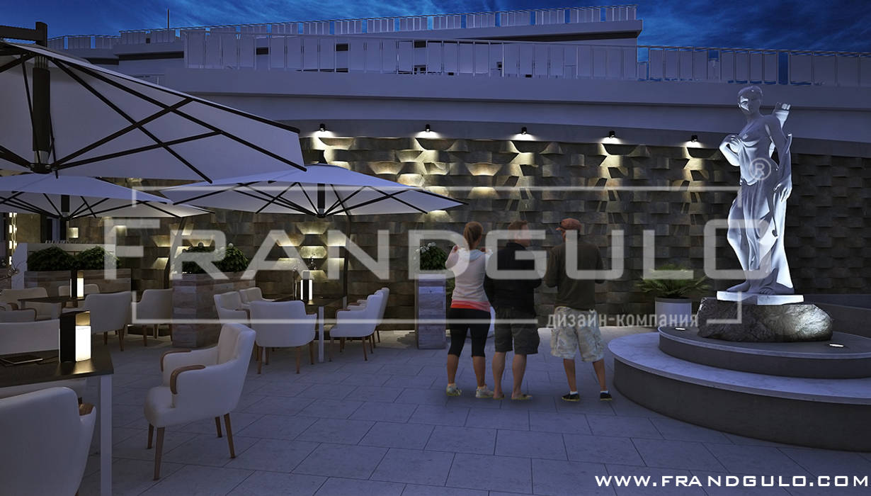 ​Летняя площадка шикарного ресторана в Ялте, Frandgulo Frandgulo Коммерческие помещения Ресторации