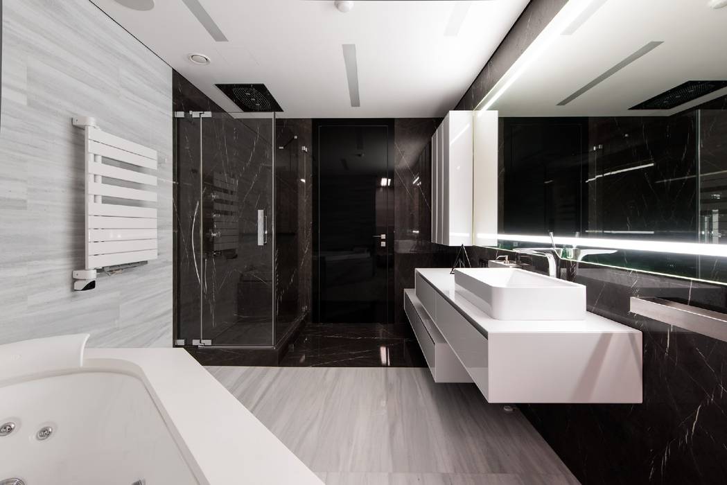 Кутузовская Ривьера II, Geometrix Design Geometrix Design Casas de banho modernas