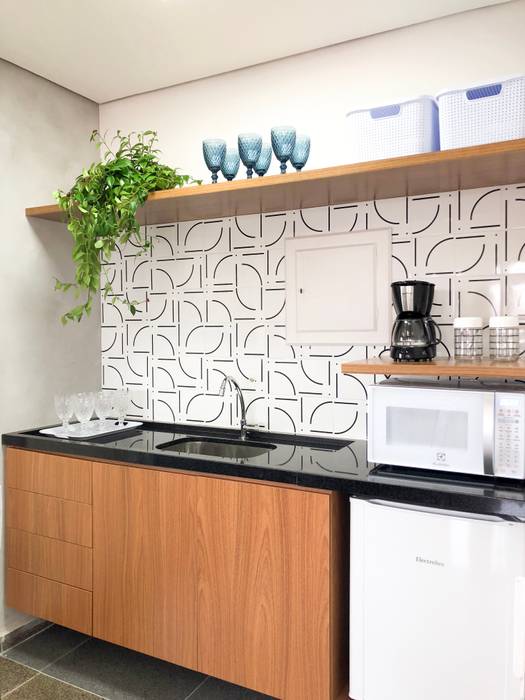 Showroom Diagonal Tecidos , Estúdio GT Arquitetura Estúdio GT Arquitetura Small kitchens