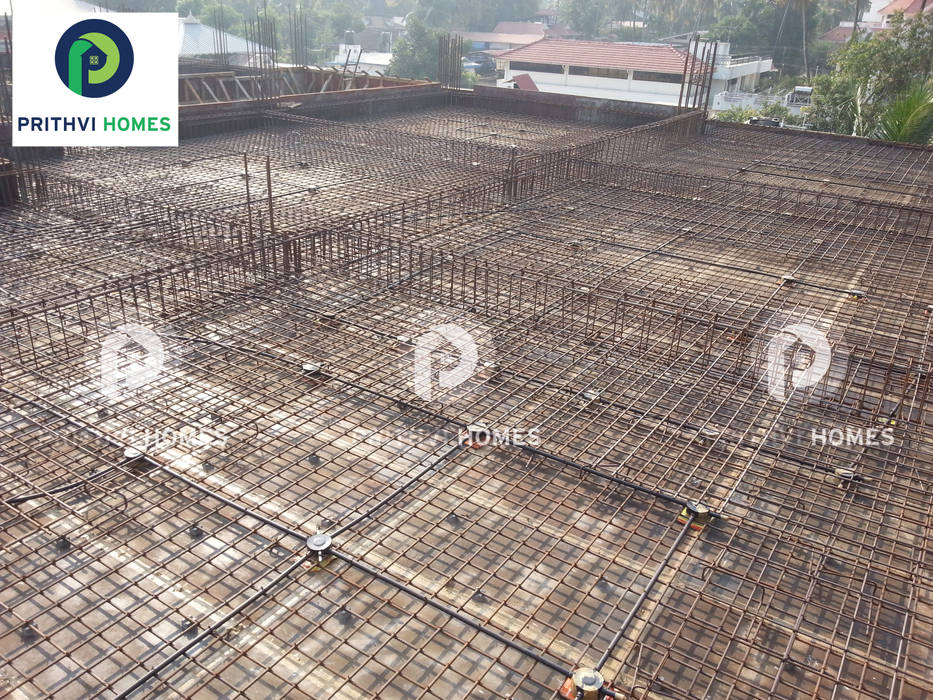 Construction company in thrissur, Prithvi Homes Prithvi Homes Çatı teras