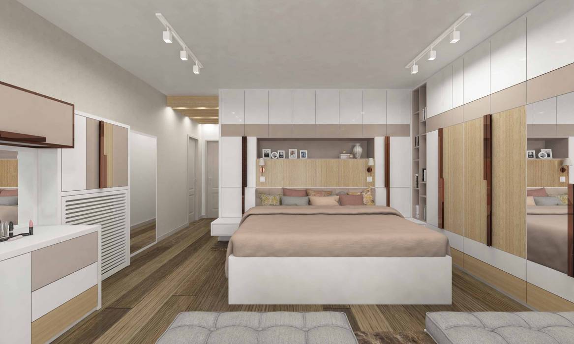 Yaman Residential, Pebbledesign / Çakıltașları Mimarlık Tasarım Pebbledesign / Çakıltașları Mimarlık Tasarım Modern Bedroom