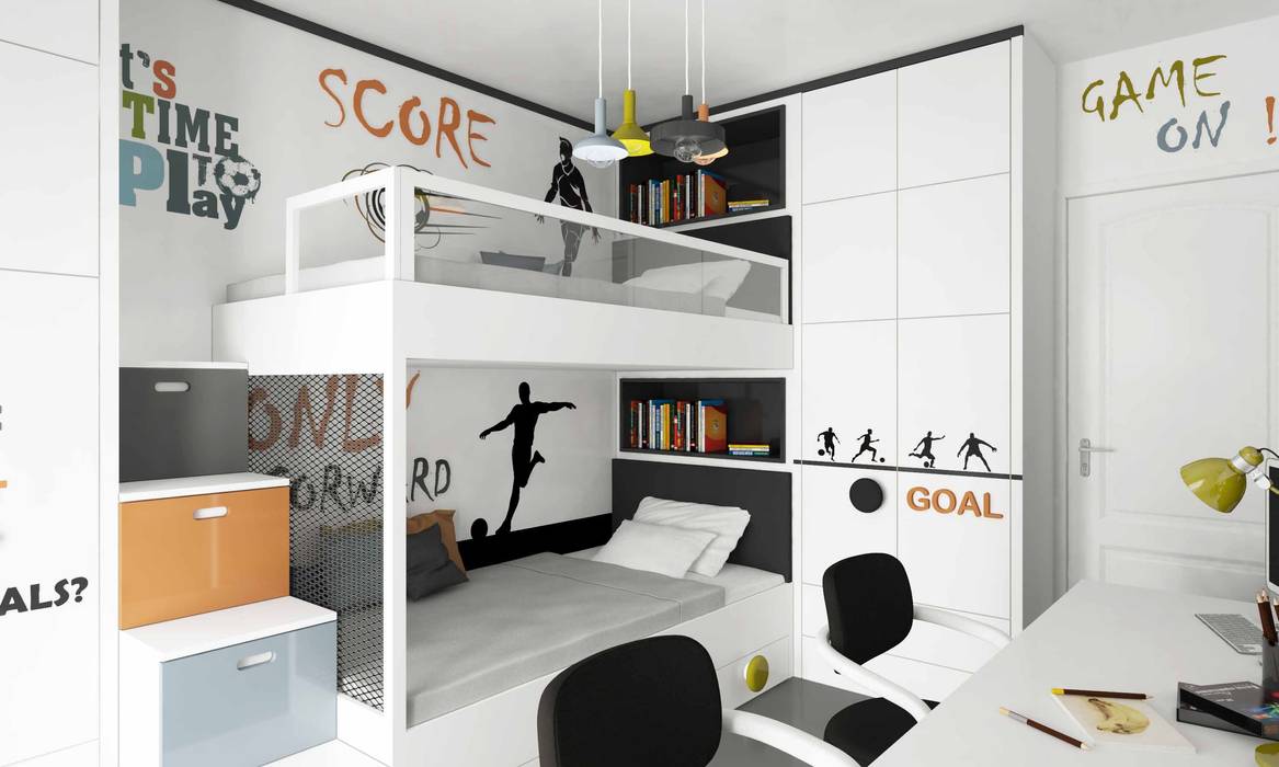 Yaman Residential, Pebbledesign / Çakıltașları Mimarlık Tasarım Pebbledesign / Çakıltașları Mimarlık Tasarım Boys Bedroom