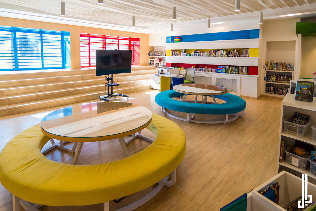 New American school Elementary Library , dal design office dal design office Commercial spaces Trường học