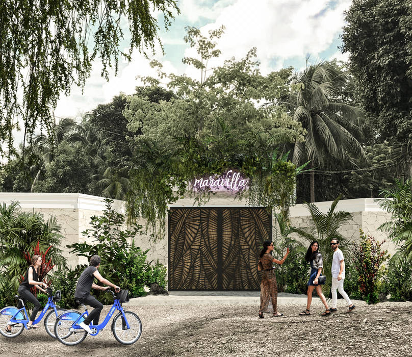 Casa Maravilla, Bacalar Quintana Roo, Obed Clemente Arquitectos Obed Clemente Arquitectos أبواب خشبية خشب Wood effect
