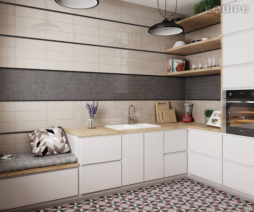 Country Equipe Ceramicas Cocinas de estilo mediterráneo Cerámico cocina,kitchen,country,design,wall tile,revestimiento,brillo,ceramic,tile