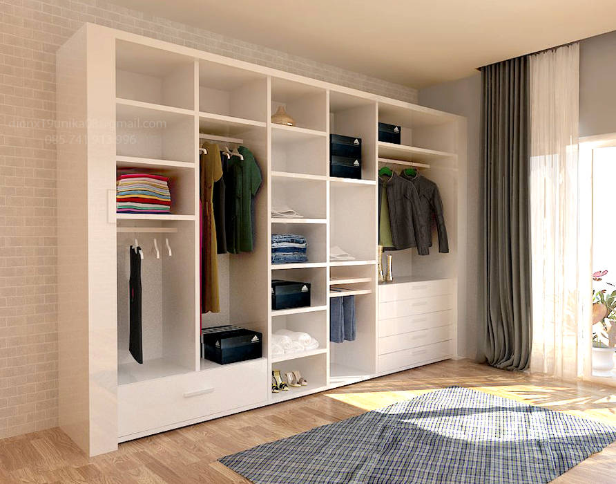 Desain Lemari Pakaian, Arsitekpedia Arsitekpedia Modern dressing room Wardrobes & drawers