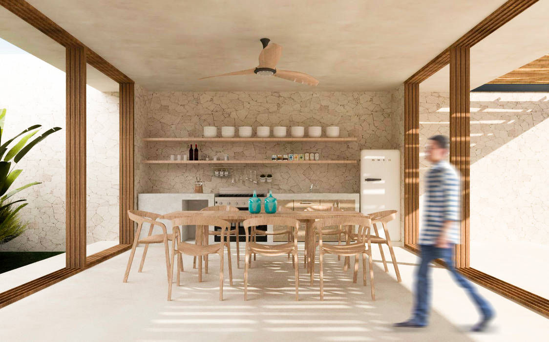 HOTEL KIWI, Obed Clemente Arquitectos Obed Clemente Arquitectos Small kitchens Concrete