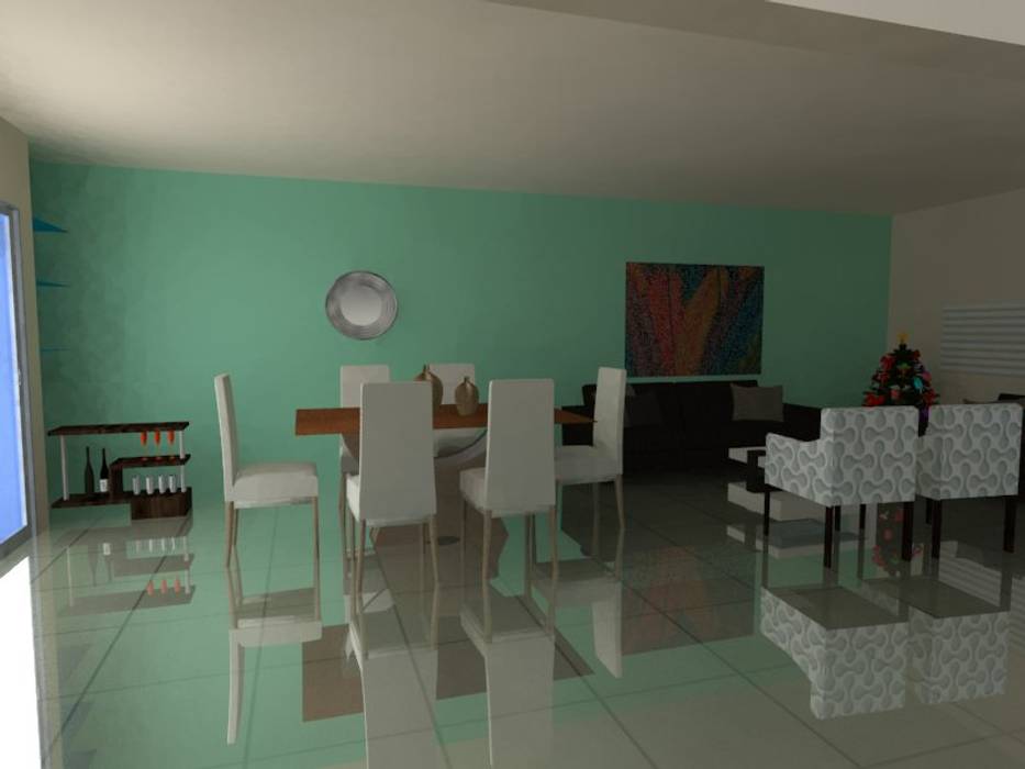 Barra en poco espacio salones modernos de constru - acción moderno | homify